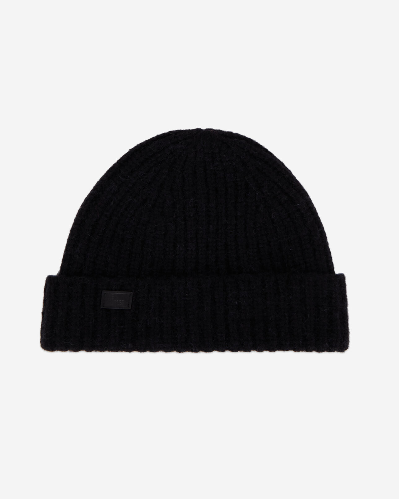 The Kooples WOMEN BLACK black ribbed wool-blend beanie