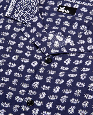 The Kooples HOMME BLUE chemise col hawa&iuml;en imprim&eacute;e bleue