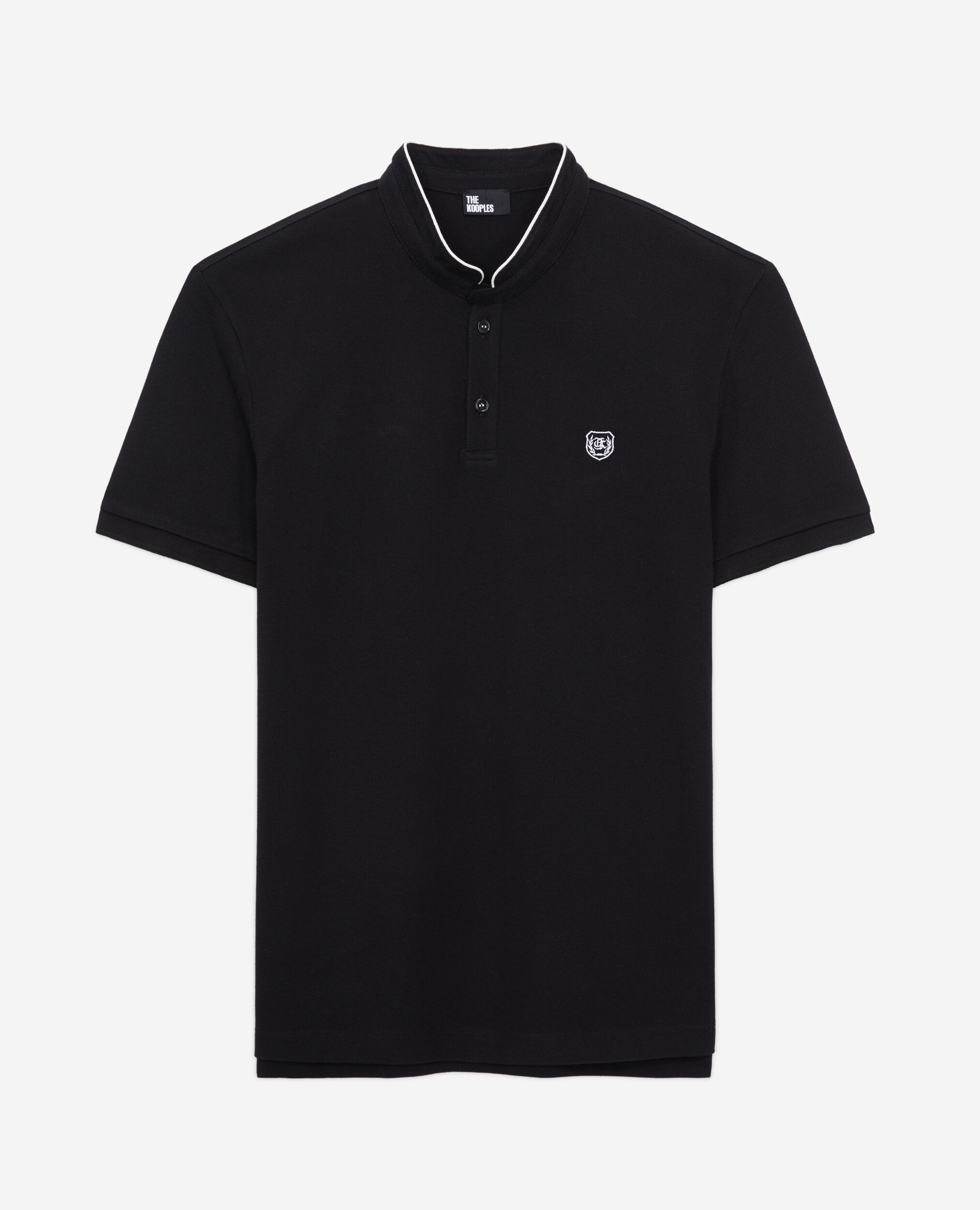 Black officer collar polo shirt The Kooples