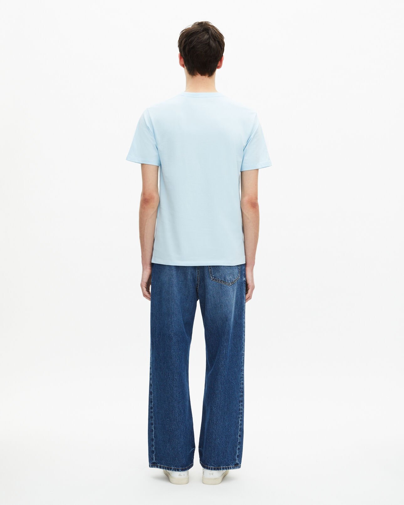The Kooples MEN BABY BLUE t-shirt with light blue screen printing
