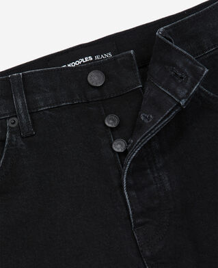 The Kooples H BLACK WASHED slim fit black jeans with five pockets