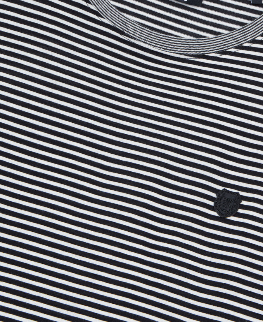 The Kooples MEN BLACK / WHITE striped long-sleeved t-shirt