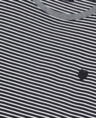 The Kooples MEN BLACK / WHITE striped long-sleeved t-shirt