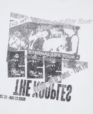 The Kooples F WHITE white eternal life tour serigraphy t-shirt