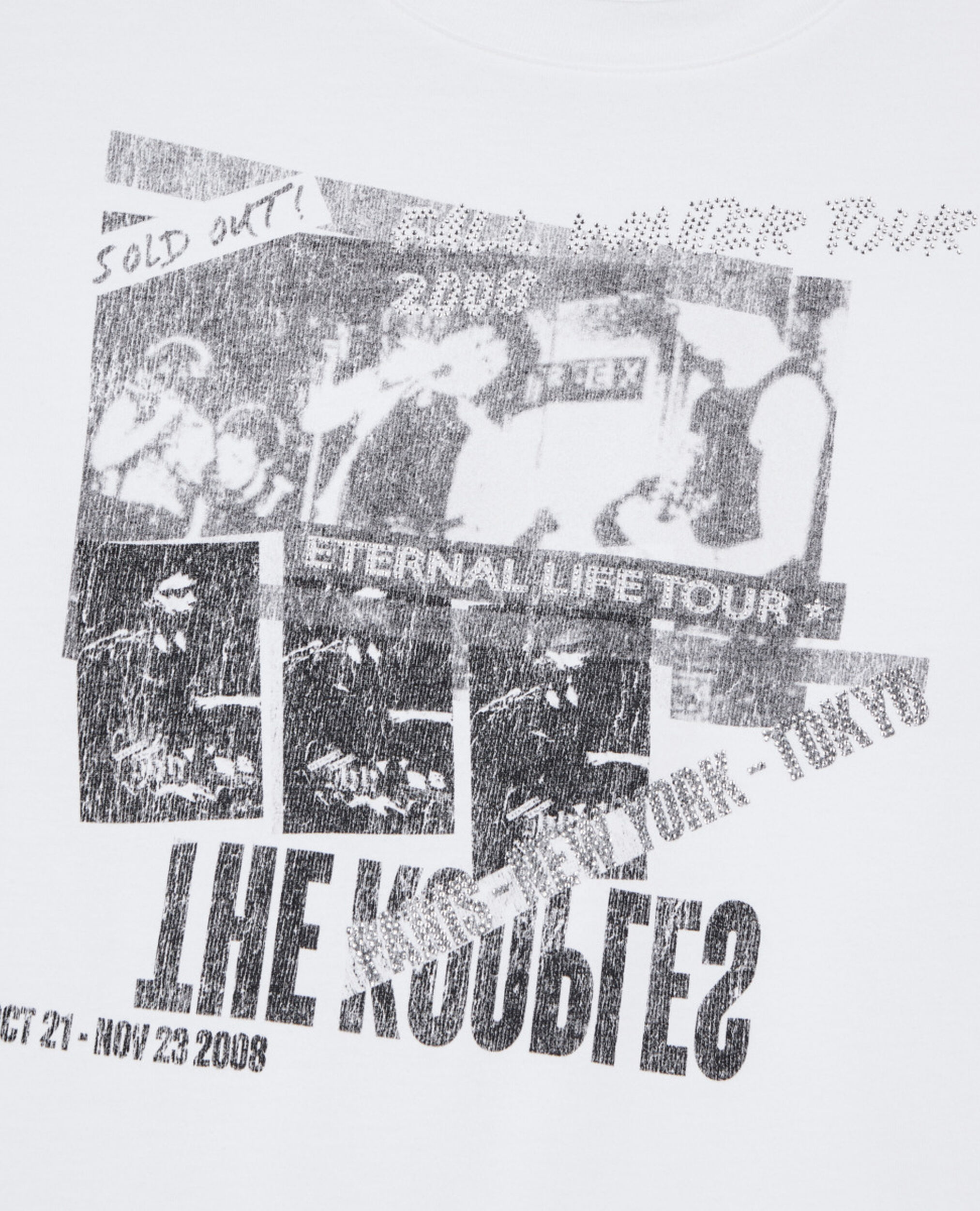 White Eternal life tour serigraphy t-shirt, WHITE, hi-res image number null