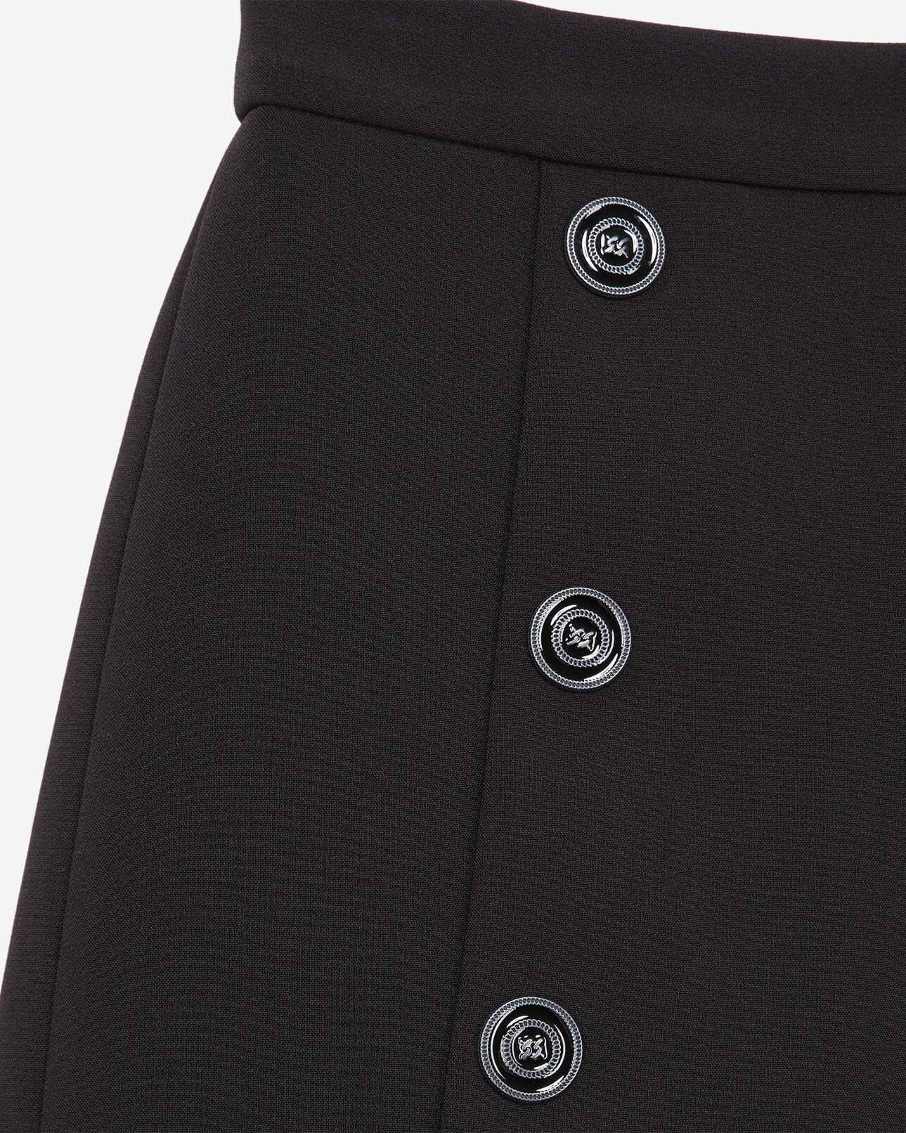 The Kooples WOMEN BLACK black crepe shorts
