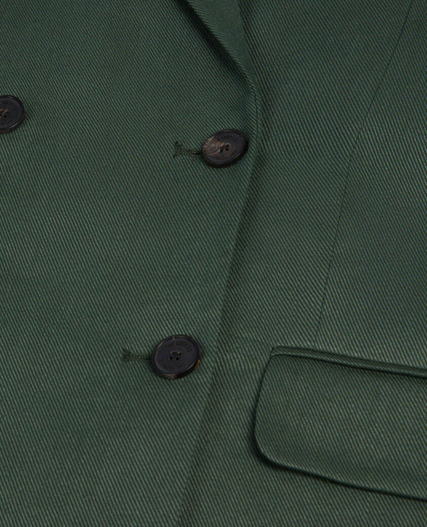 The Kooples WOMEN WOOD KAKI green suit jacket