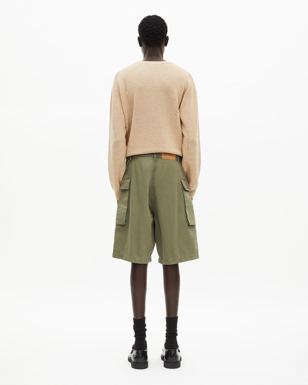 The Kooples MEN KAKI khaki bermuda cargo shorts