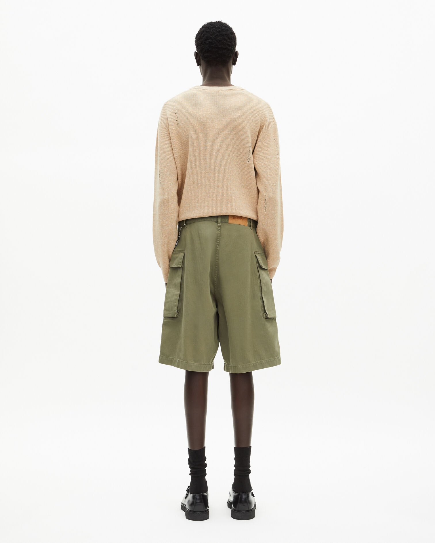 Khaki Bermuda cargo shorts, KAKI, hi-res image number null
