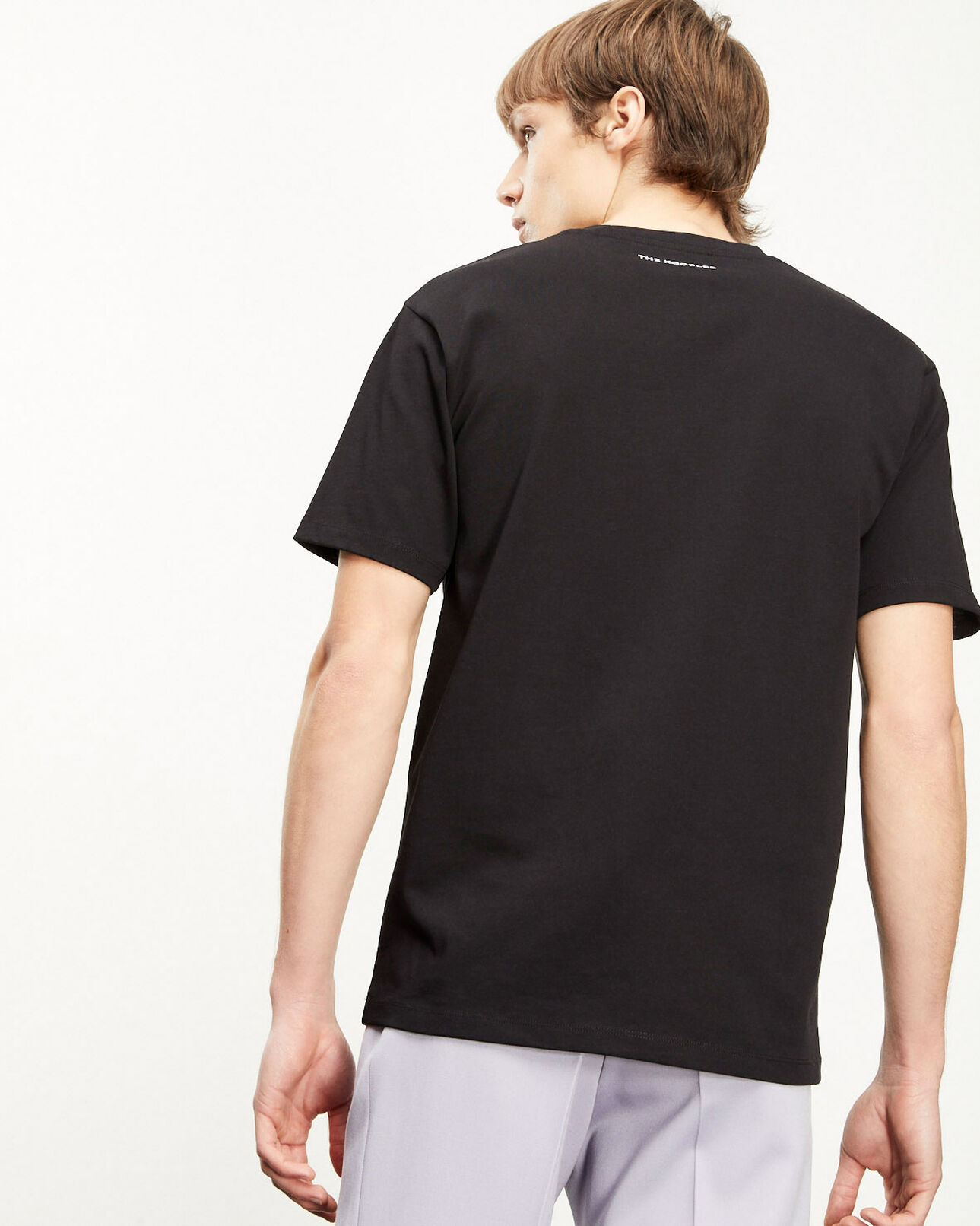 The Kooples MEN BLACK black cotton t-shirt with embroidered flowers
