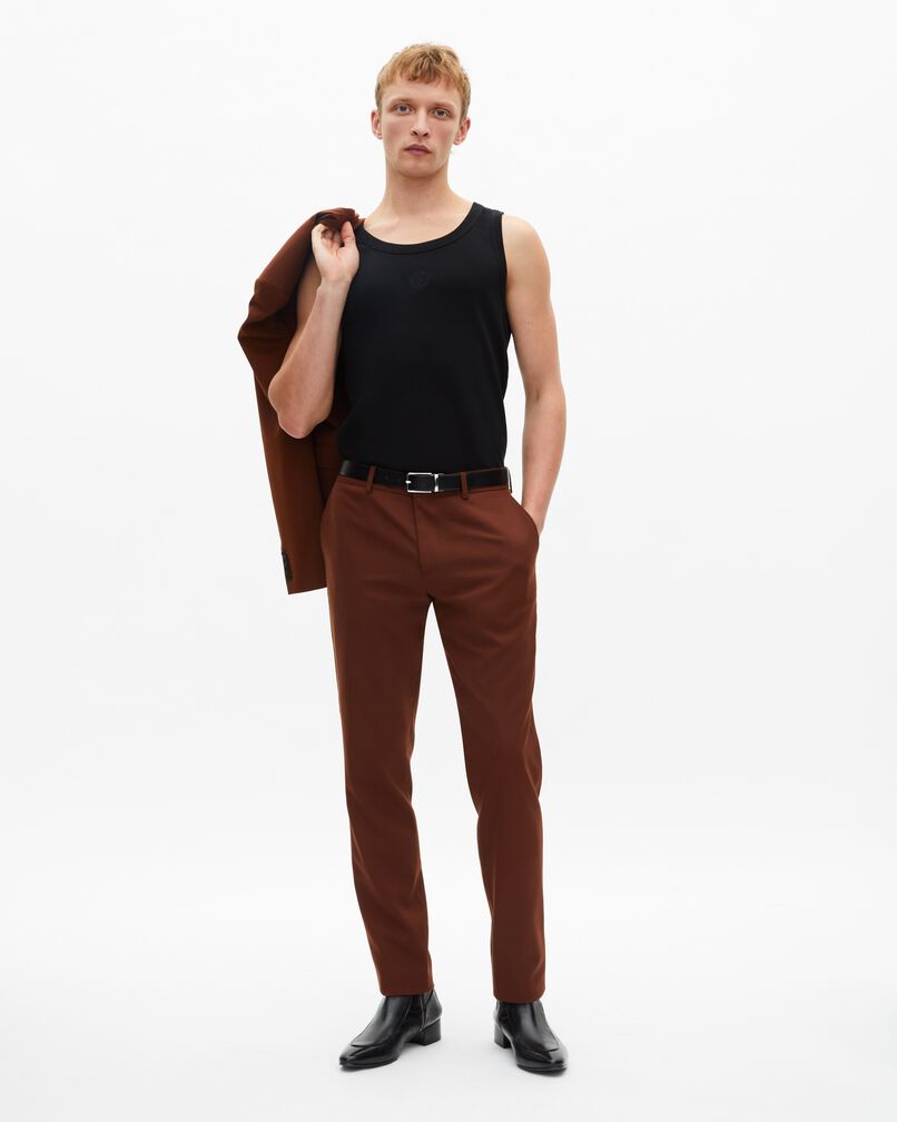 The Kooples MEN ROUILLE brown suit pants