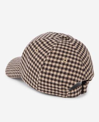 The Kooples F ECRU BLACK checked cap