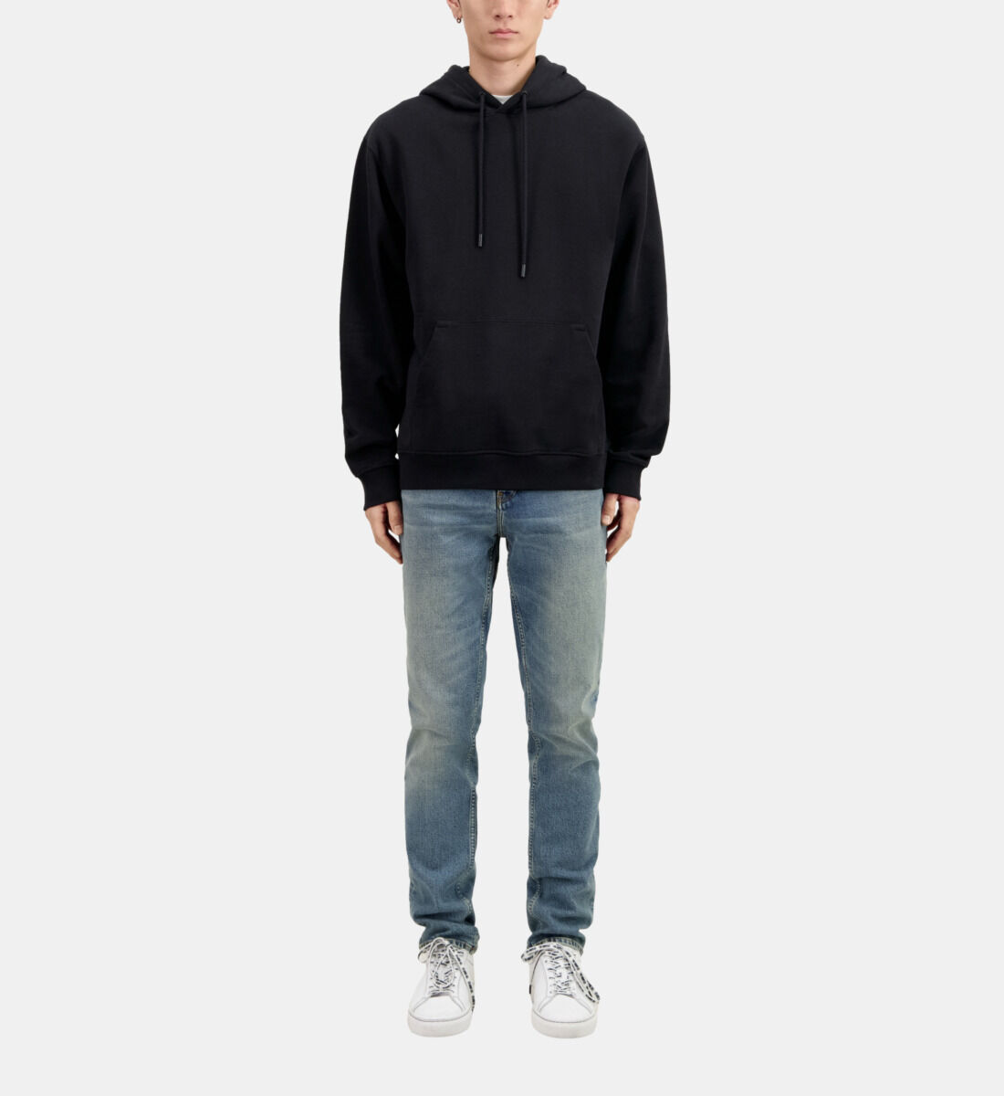 Black hoodie with Flower skull serigraphy The Kooples
