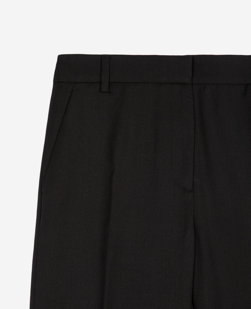The Kooples F BLACK wide-leg black wool pants