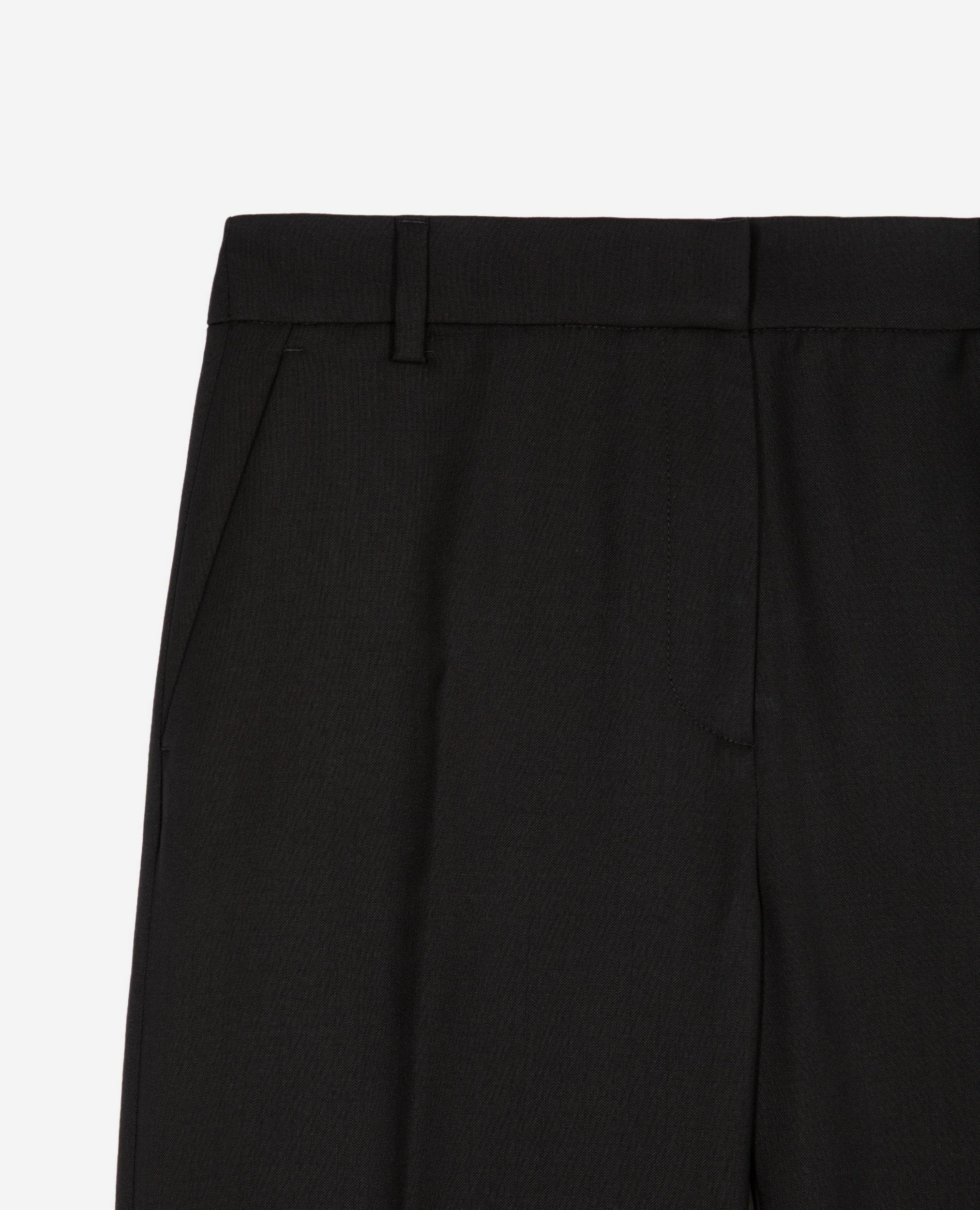 Wide-leg black wool pants, BLACK, hi-res image number null
