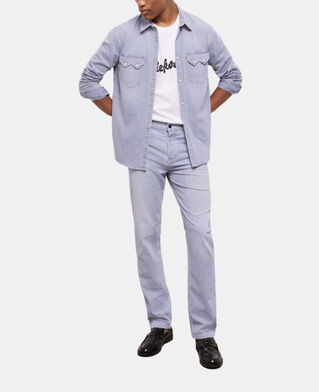 The Kooples H BLUE DENIM striped shirt