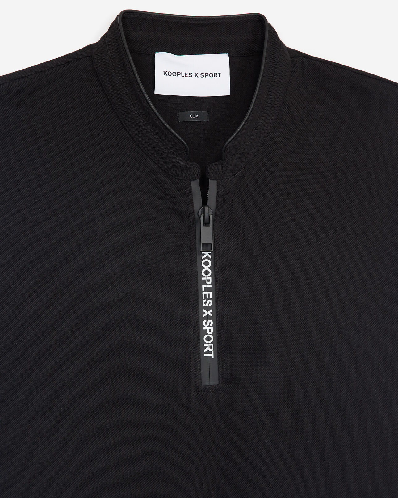 The Kooples HOMME BLACK polo slim avec badge