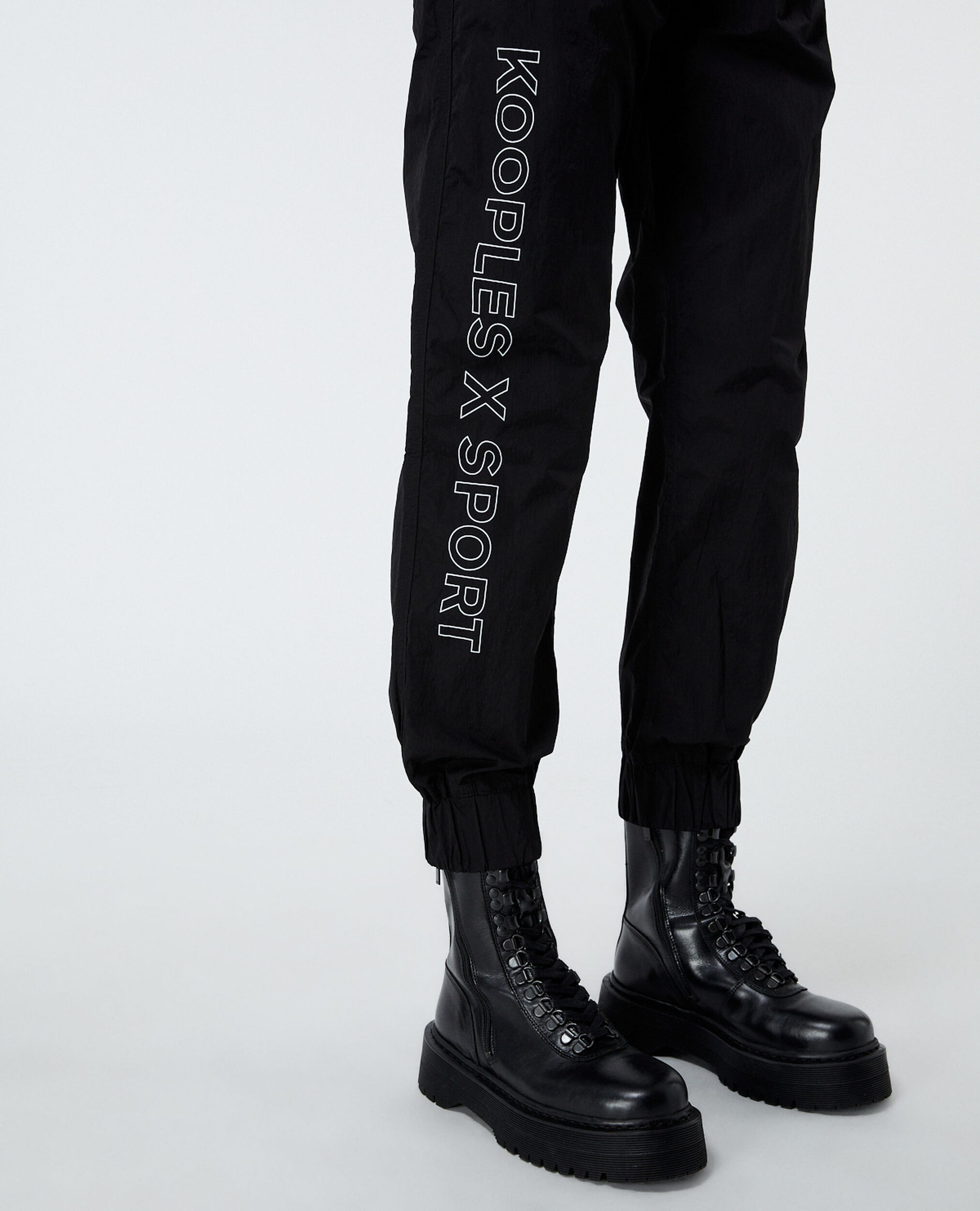 Pantalón negro bandas logotipo laterales, BLACK, hi-res image number null