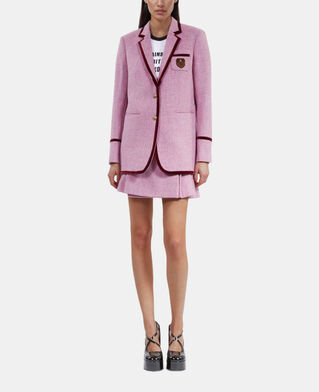 The Kooples F PINK the kooples x harris tweed pink wool tailored jacket