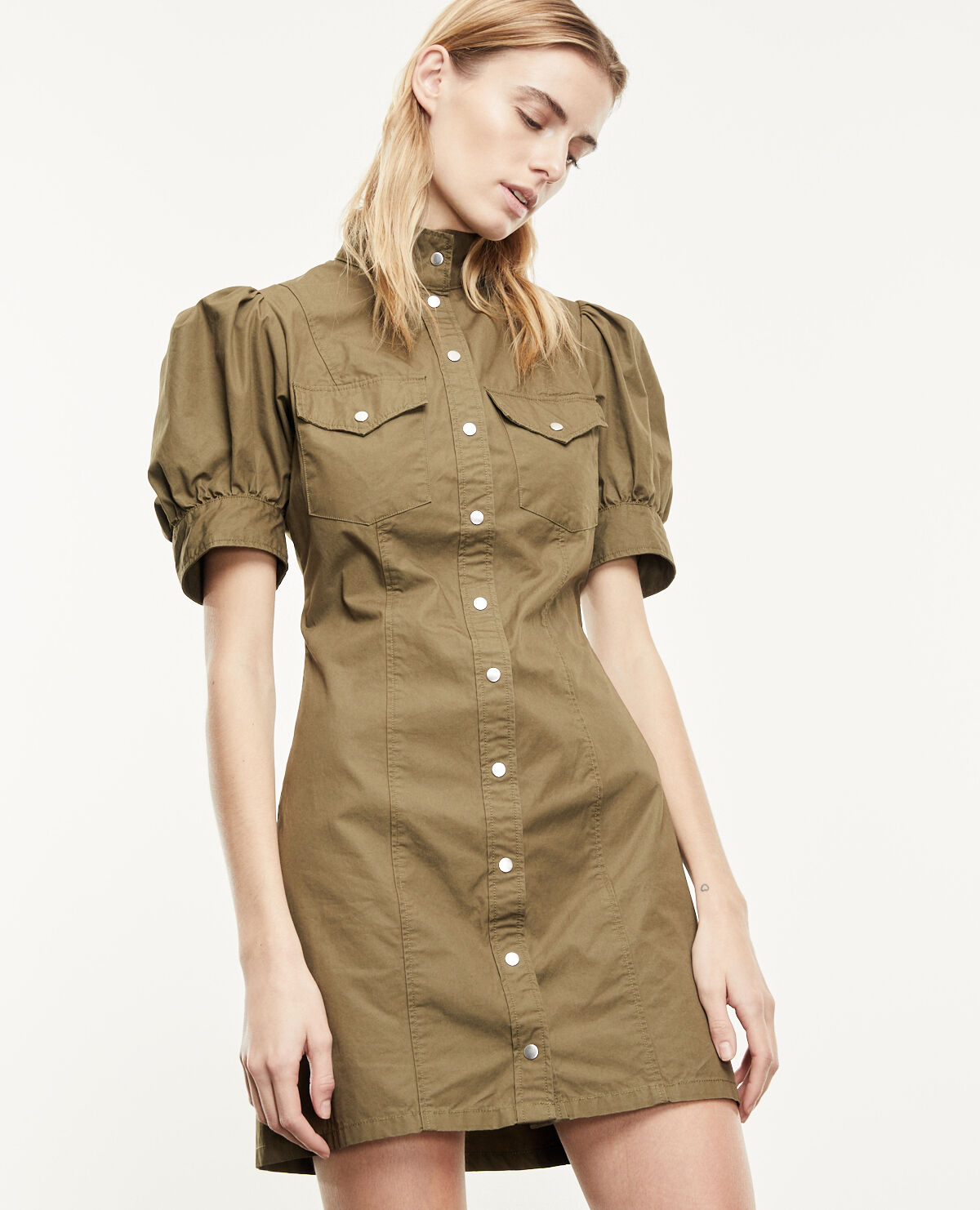 Khaki military shop style dress