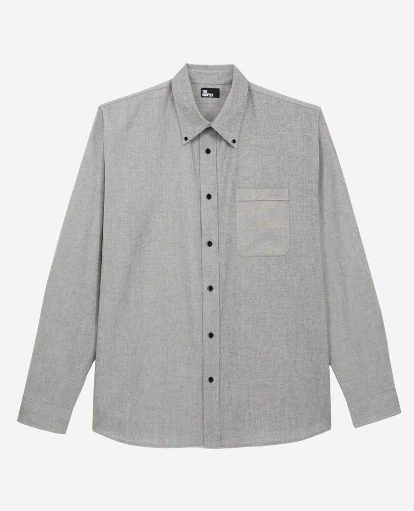 The Kooples HOMME GREY chemise oxford grise