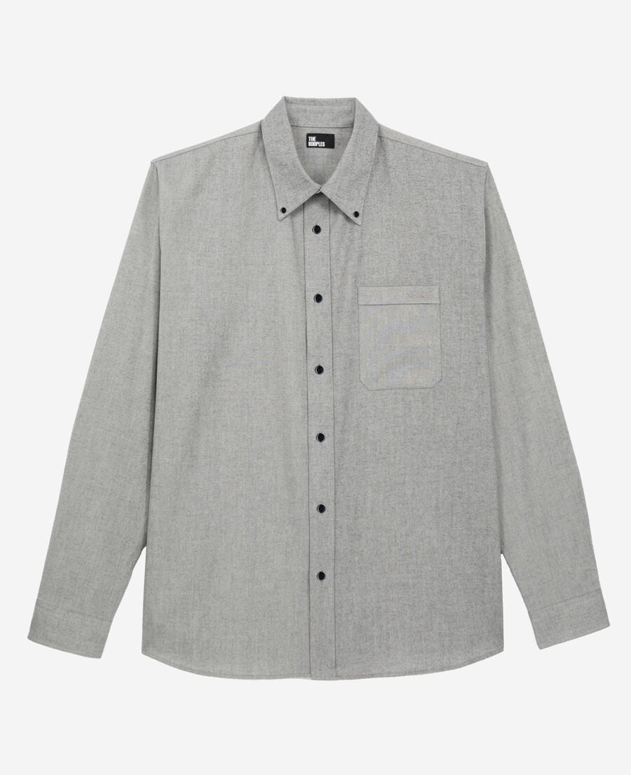 The Kooples H GREY grey oxford shirt