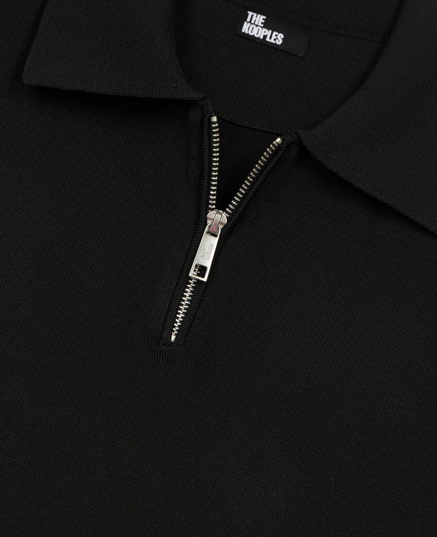 The Kooples H BLACK black knitted polo t-shirt