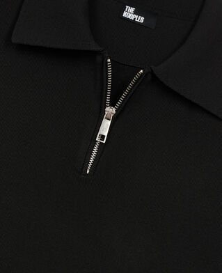 The Kooples H BLACK black knitted polo t-shirt