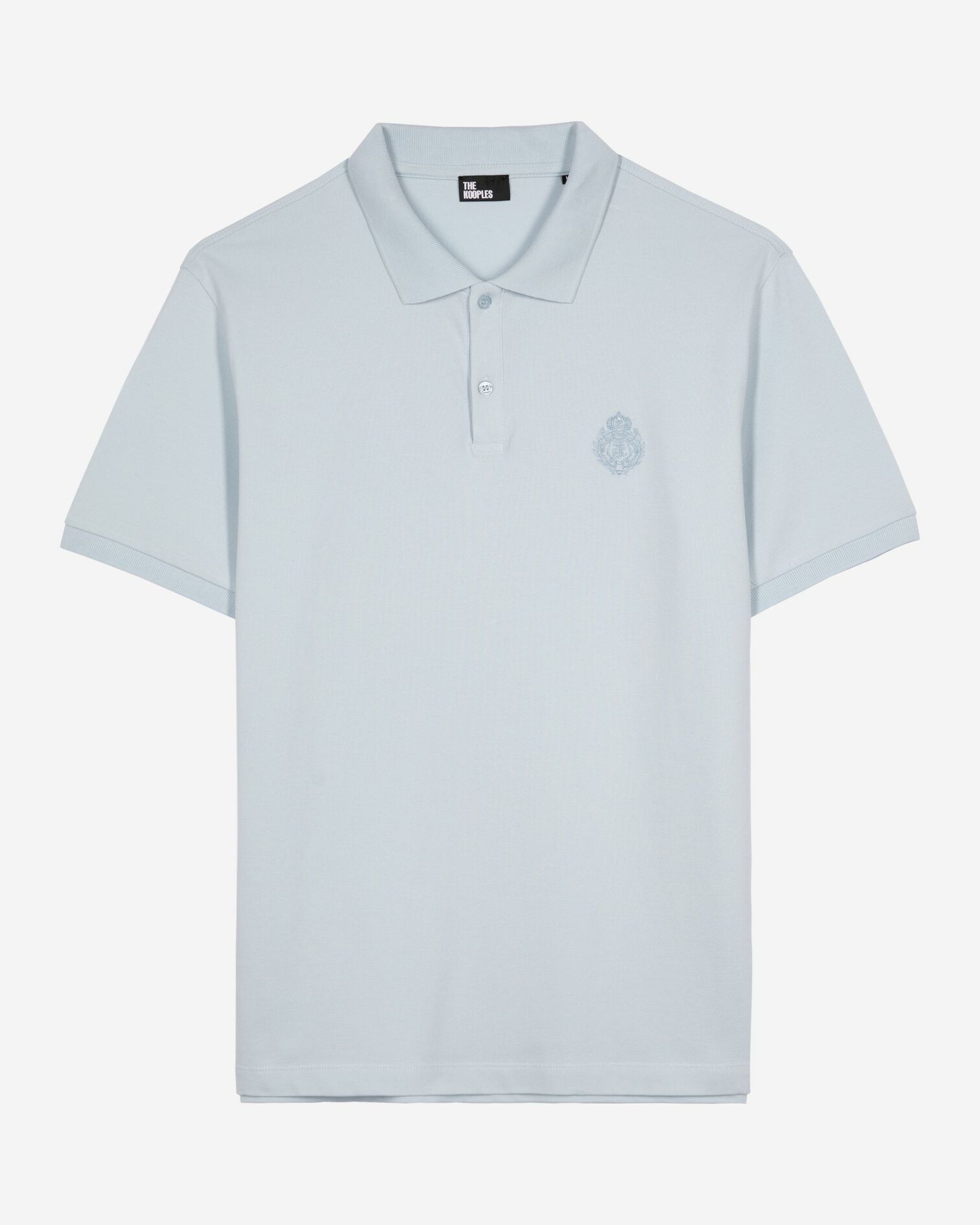 Light blue pique polo shirt with classic collar, BABY BLUE, hi-res image number null