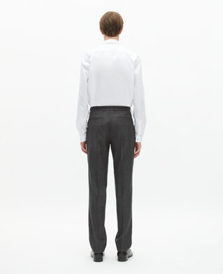 The Kooples HOMME GREY pantalon de costume en laine droit gris