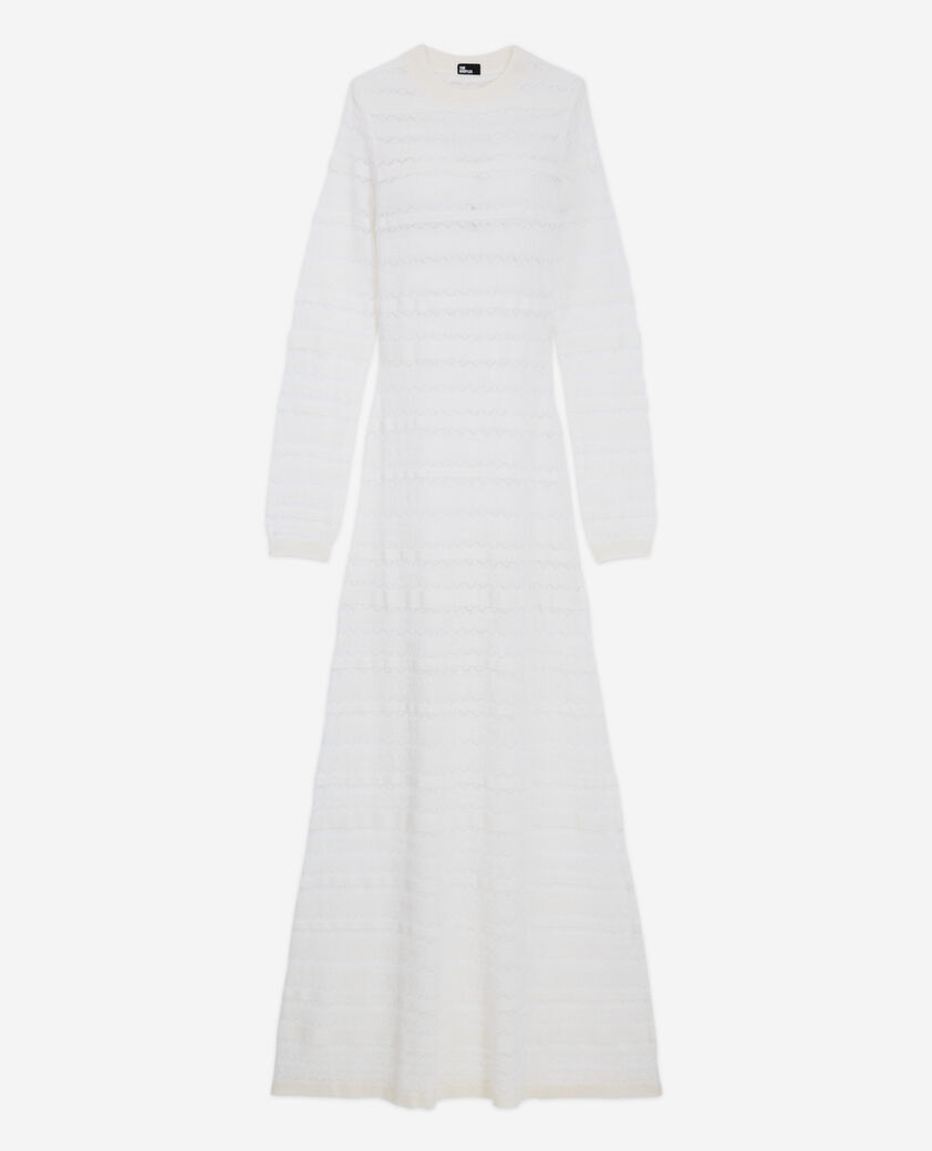 The Kooples DAMEN LIGHT BEIGE langes weißes wollkleid