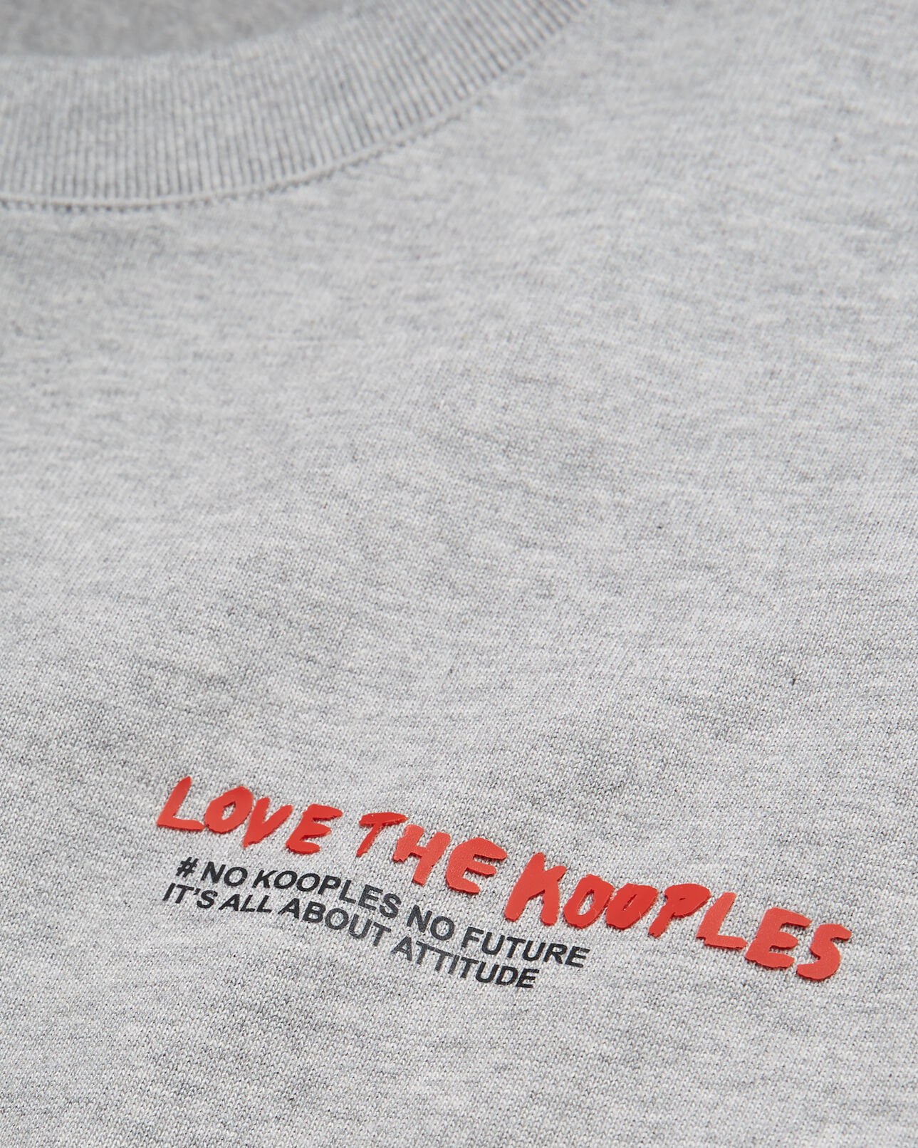 The Kooples HOMME GREY MELANGE t-shirt i love kooples gris