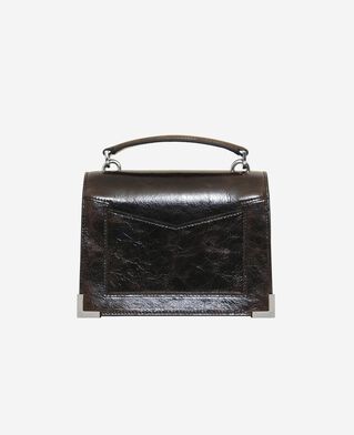 The Kooples DAMEN BROWN emily tasche small aus braunem crackleder