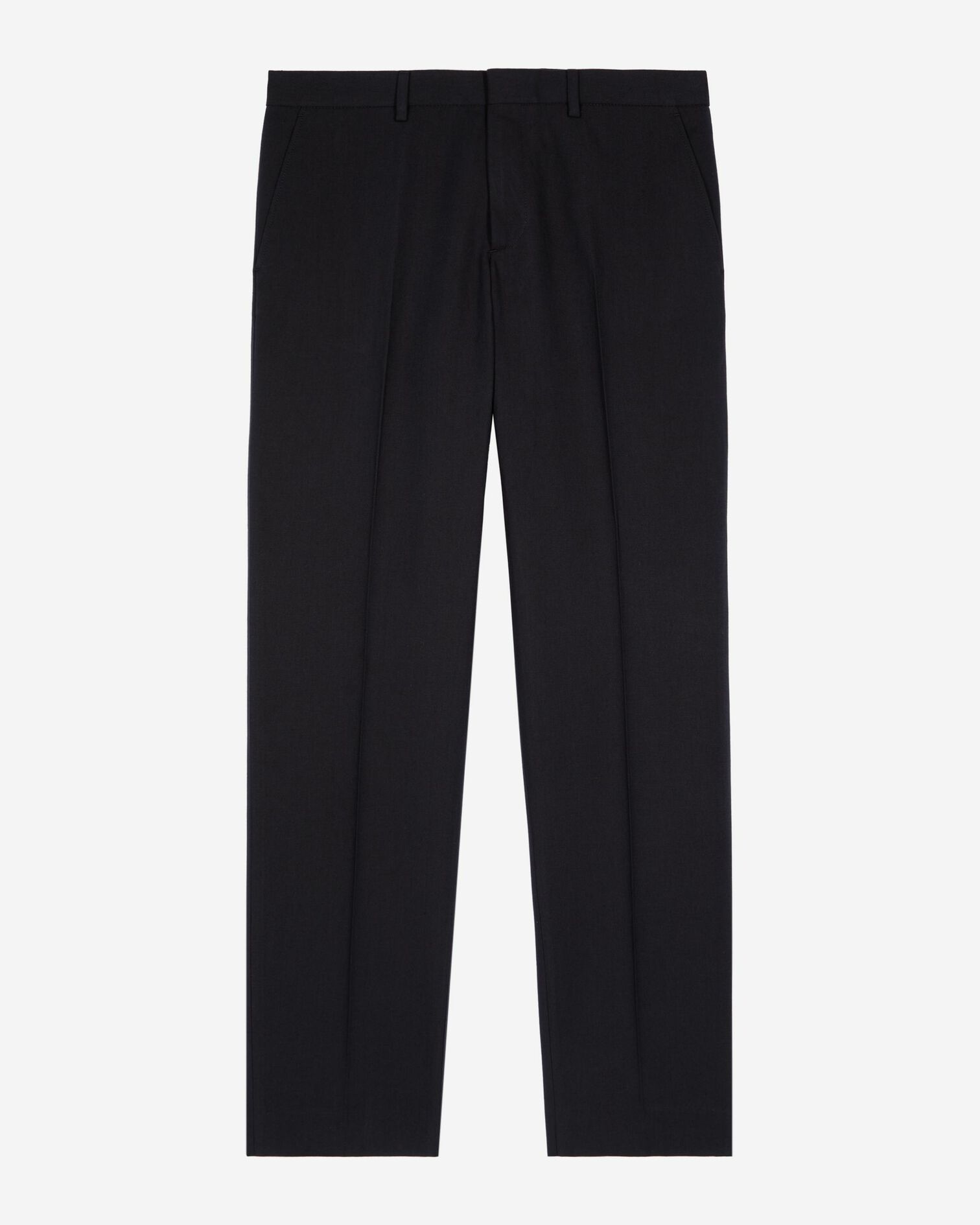 Navy blue straight suit pants, NAVY, hi-res image number null