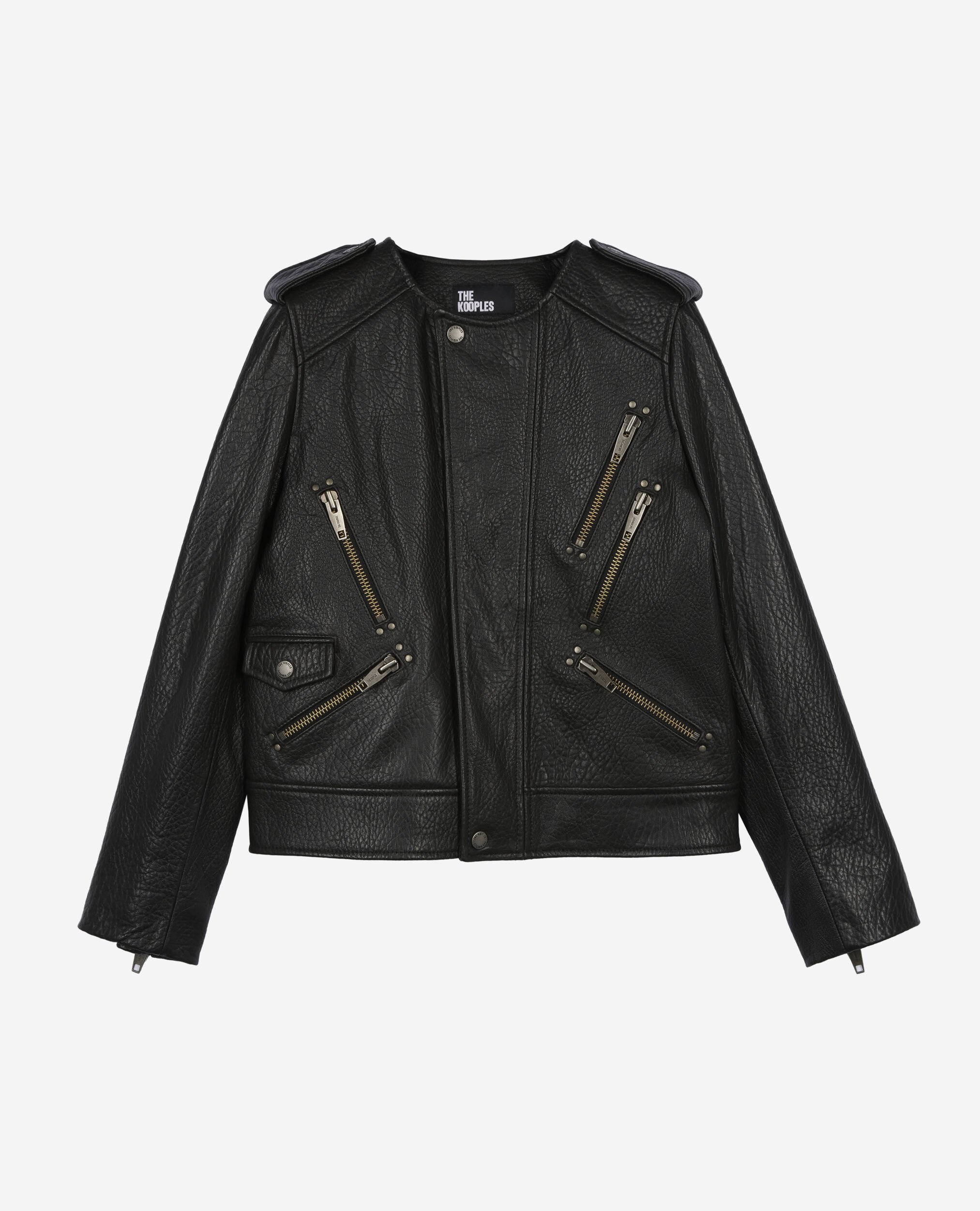 Chaqueta piel negra, BLACK, hi-res image number null