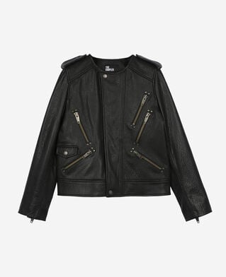 The Kooples MUJER BLACK chaqueta piel negra