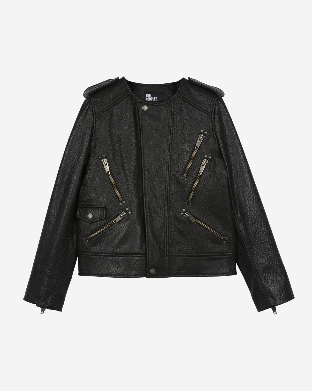 The Kooples MUJER BLACK chaqueta piel negra