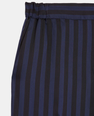 The Kooples F BLACK NAVY straight-cut striped pants