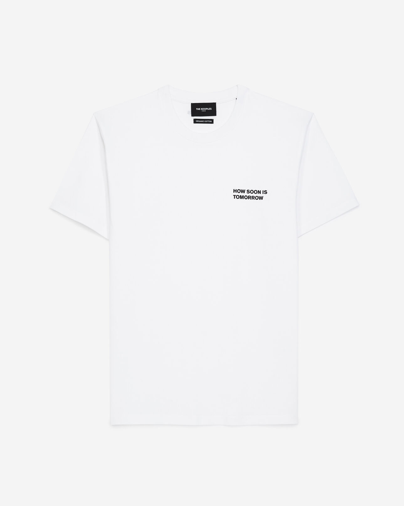The Kooples MEN WHITE white cotton t-shirt with breast writing