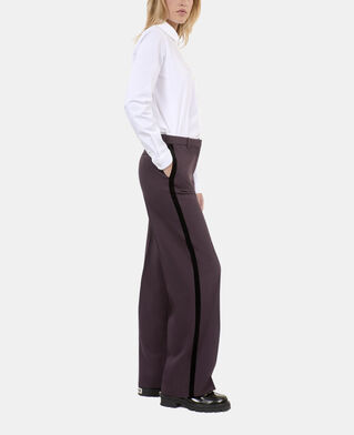 The Kooples WOMEN BROWN brown wide-leg trousers