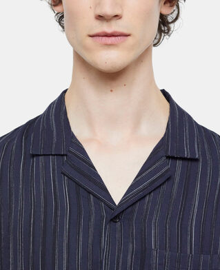 The Kooples HOMBRE DARK NAVY-ECRU camisa rayas azul marino