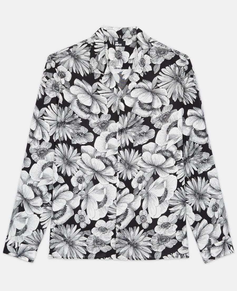floral shirt with hawaiian collar