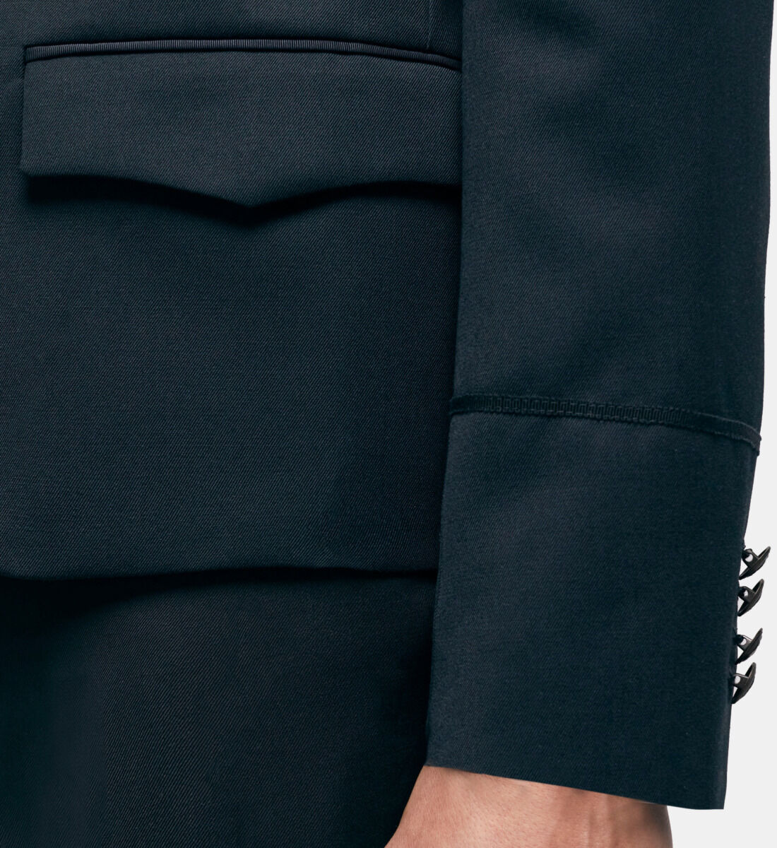 Mandarin collar cheap wool coat
