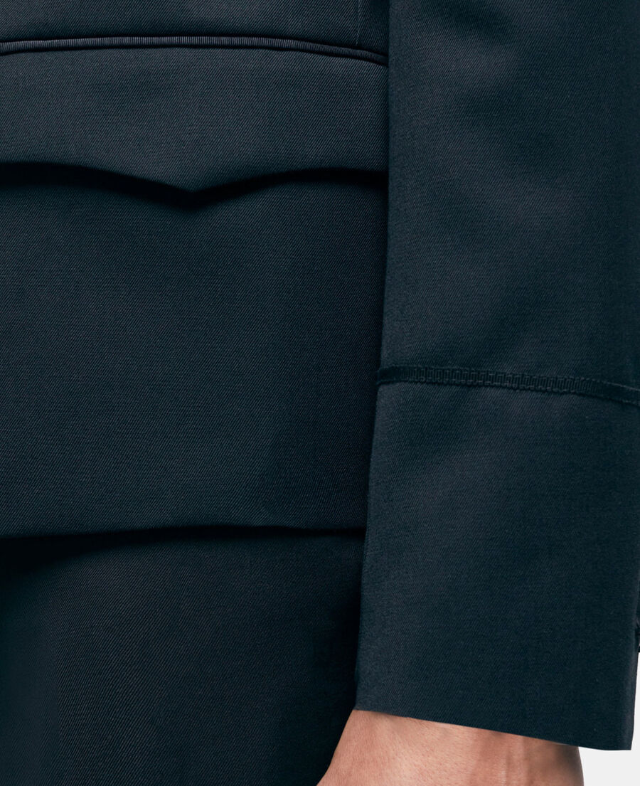 black wool suit jacket