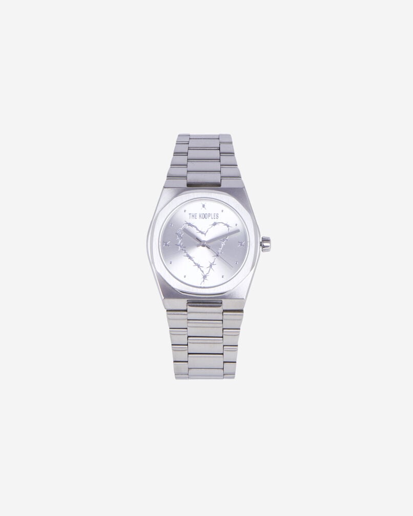 The Kooples MIXTE SILVER montre avec coeur argentée