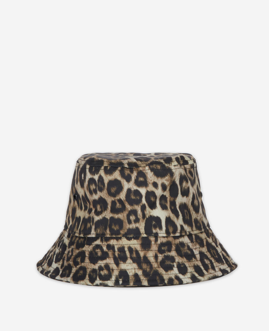 bucket hat with leopard print