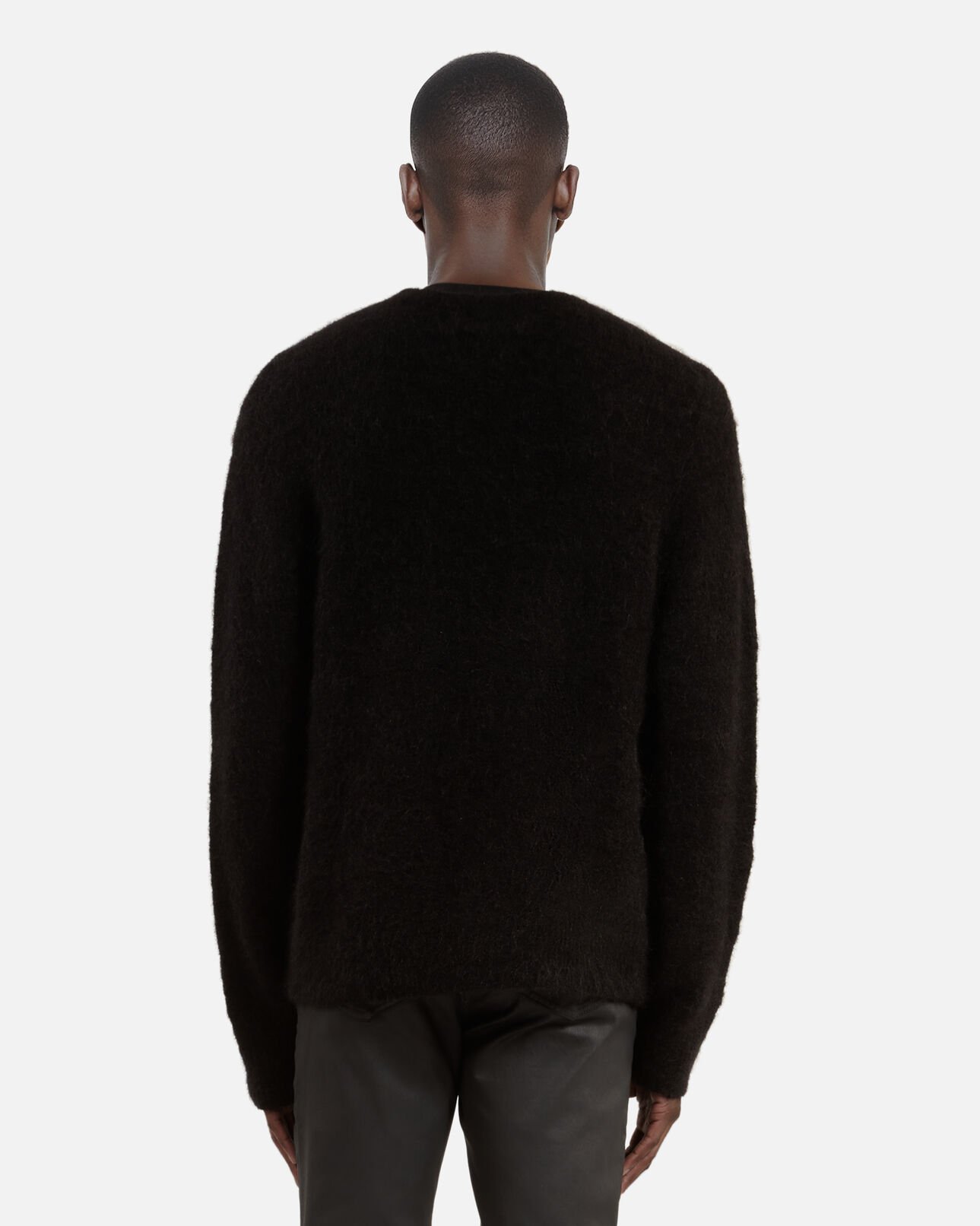 The Kooples HOMBRE BLACK STONE jersey negro de lana y mohair