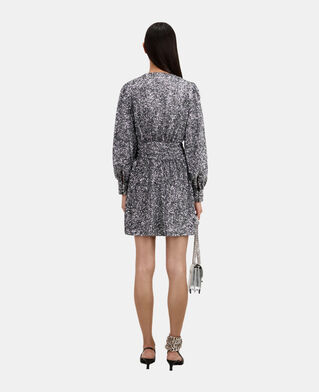 The Kooples FEMME SILVER robe courte argent&eacute;e &agrave; sequins
