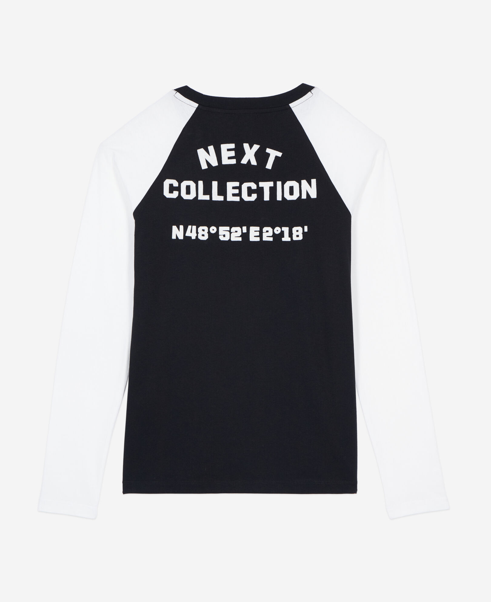 The Kooples FEMME BLACK t-shirt manches longues noir et blanc