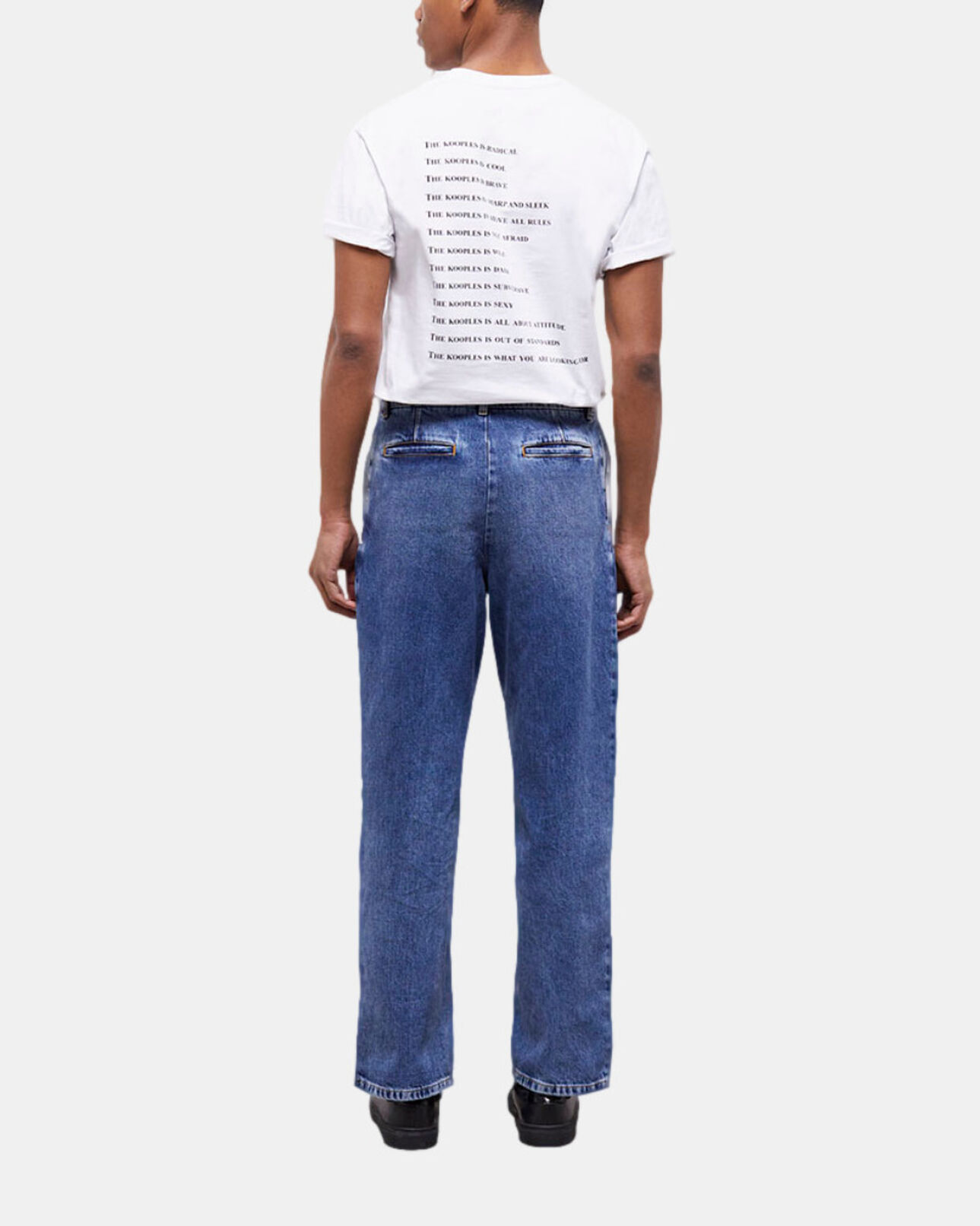 The Kooples HOMME BLUE DENIM jean large bleu